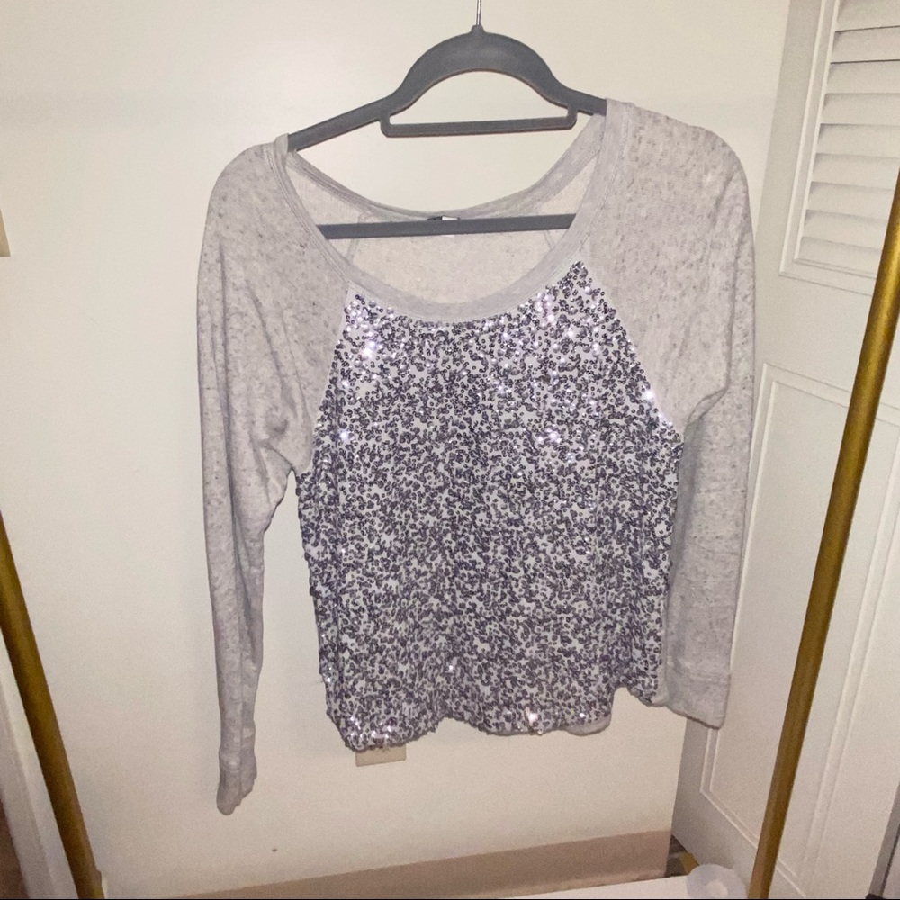 Sequin front sweatshirt from Express